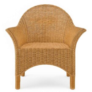 flared rattan armchair