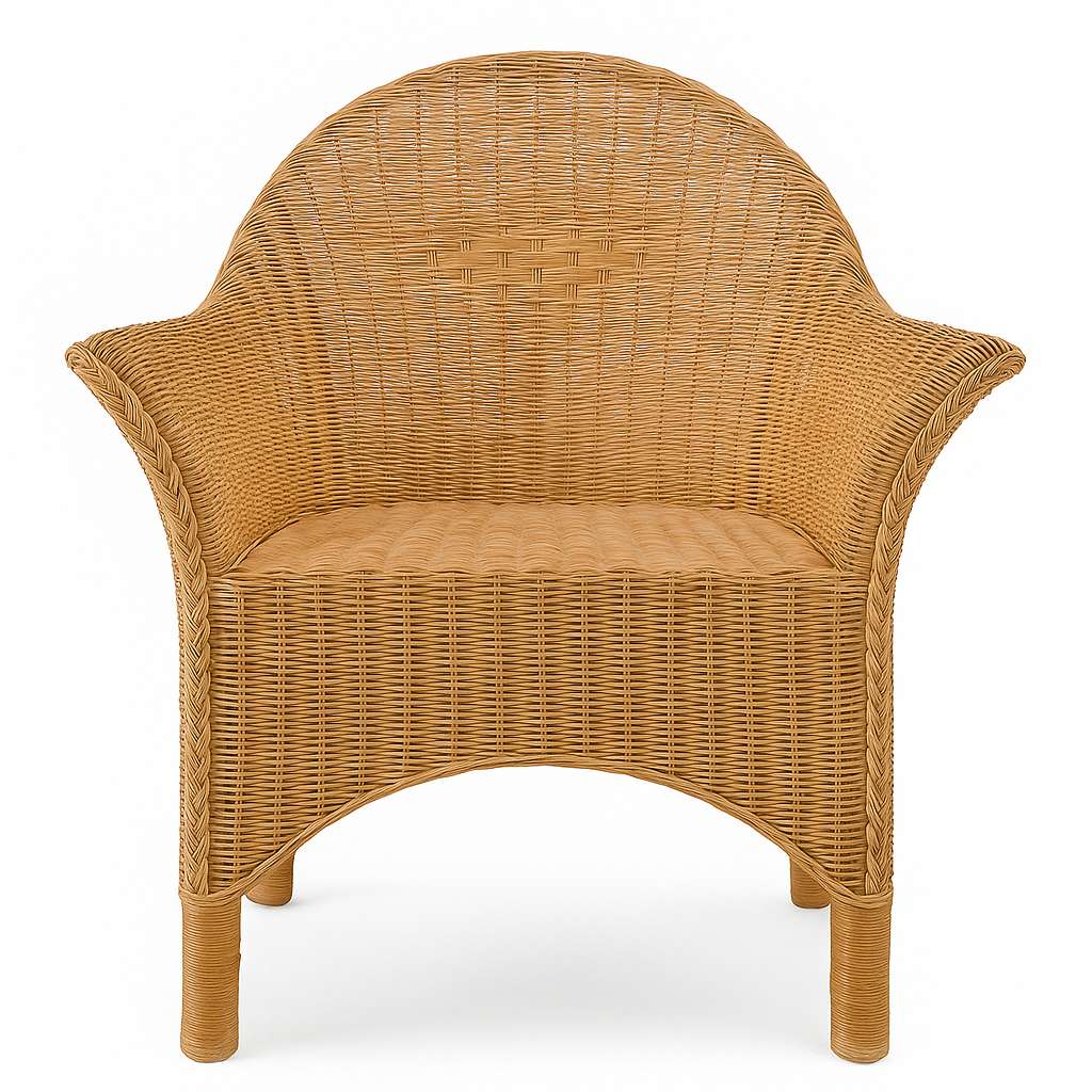 flared rattan armchair flared rattan armchair